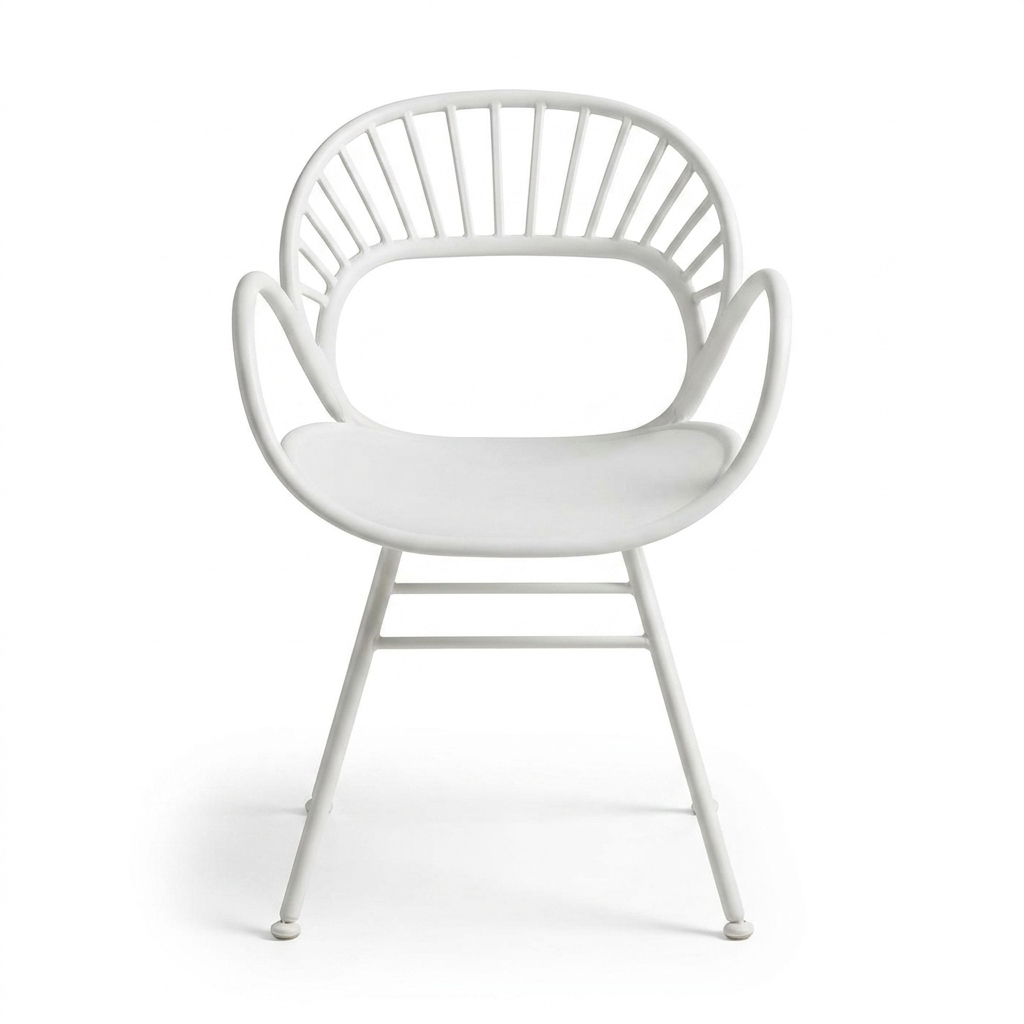 Fantail Dining Chair - White — front view