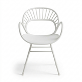 Fantail Dining Chair - White — front view
