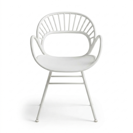 Fantail Dining Chair - White — front view