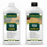 Golden Care Teak Cleaner and Teak Protector Pack — front view