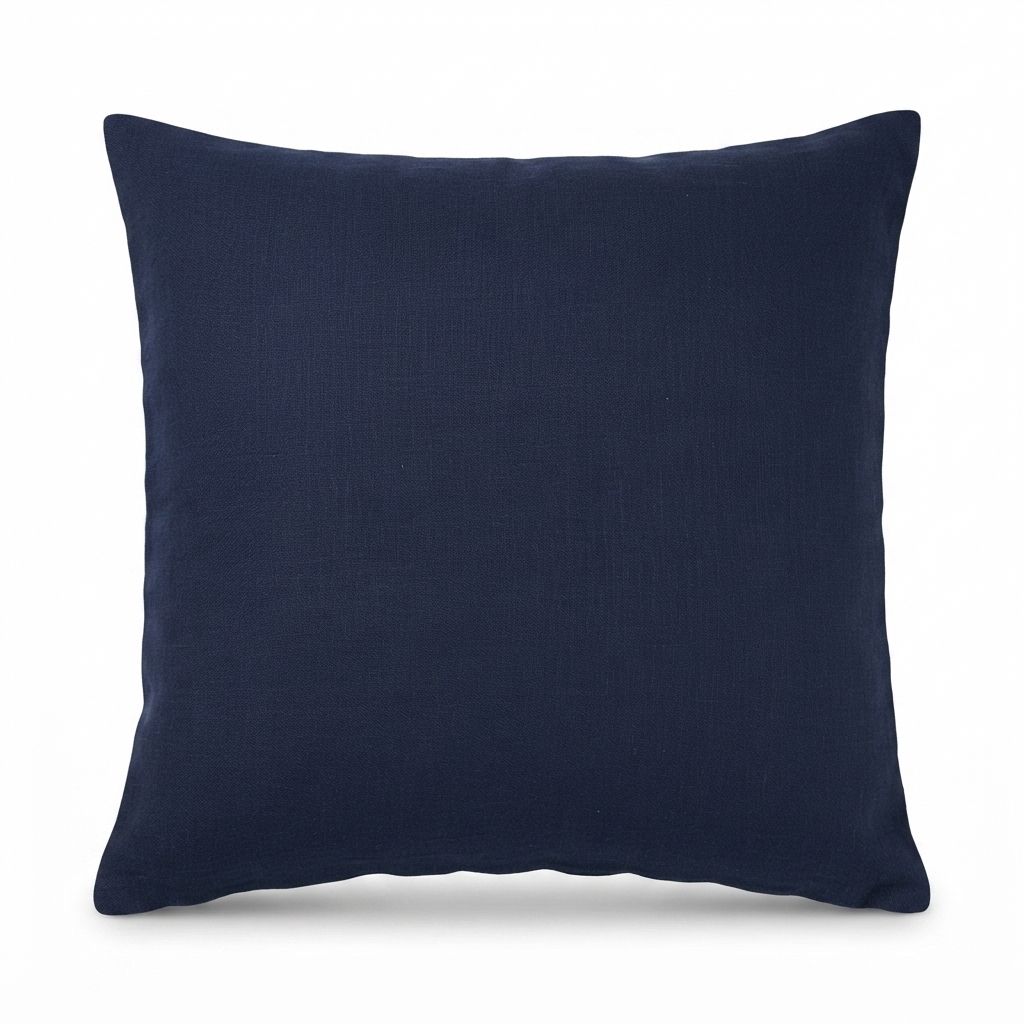 Linen Navy - Indoor Cushion (50 x 50) — front view