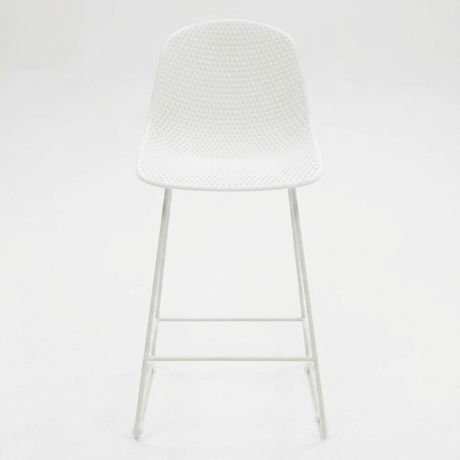 Palma Bar Stool - White — front view