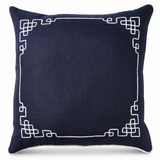 Linen Newport Navy - Indoor Cushion (50 x 50) — front view