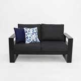 Hayman 2 Seater Lounge - Black — front view