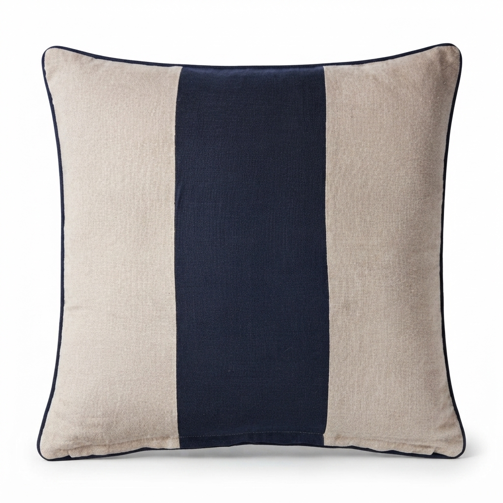 Linen Laguna Stripes - Indoor Cushion (50 x 50) — front view