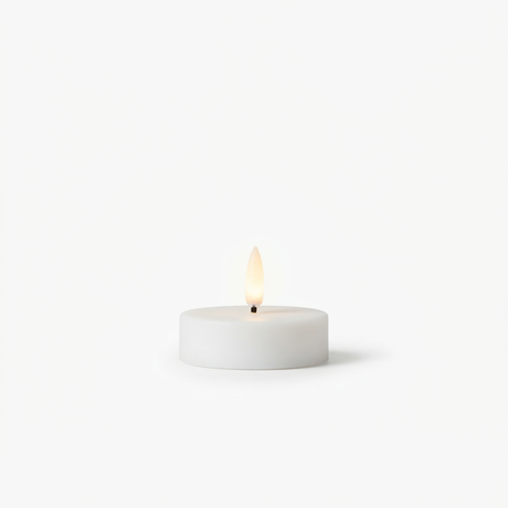 UYUNI Lighting Nordic White Maxi Tealight 6.1 x 2.2cm — front view