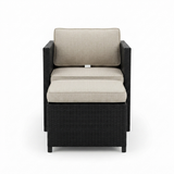 Space Lounge Chair and Ottoman — front view