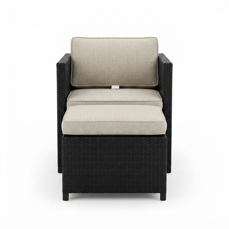 Space Lounge Chair and Ottoman — front view