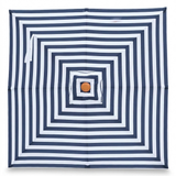 Replacement Canopy for 2m Aluminium Umbrella - Navy and White Stripe — front view
