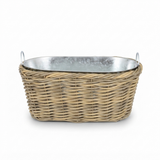 Bubbles PE Rattan Cooler Nat 43x28x18cm — front view