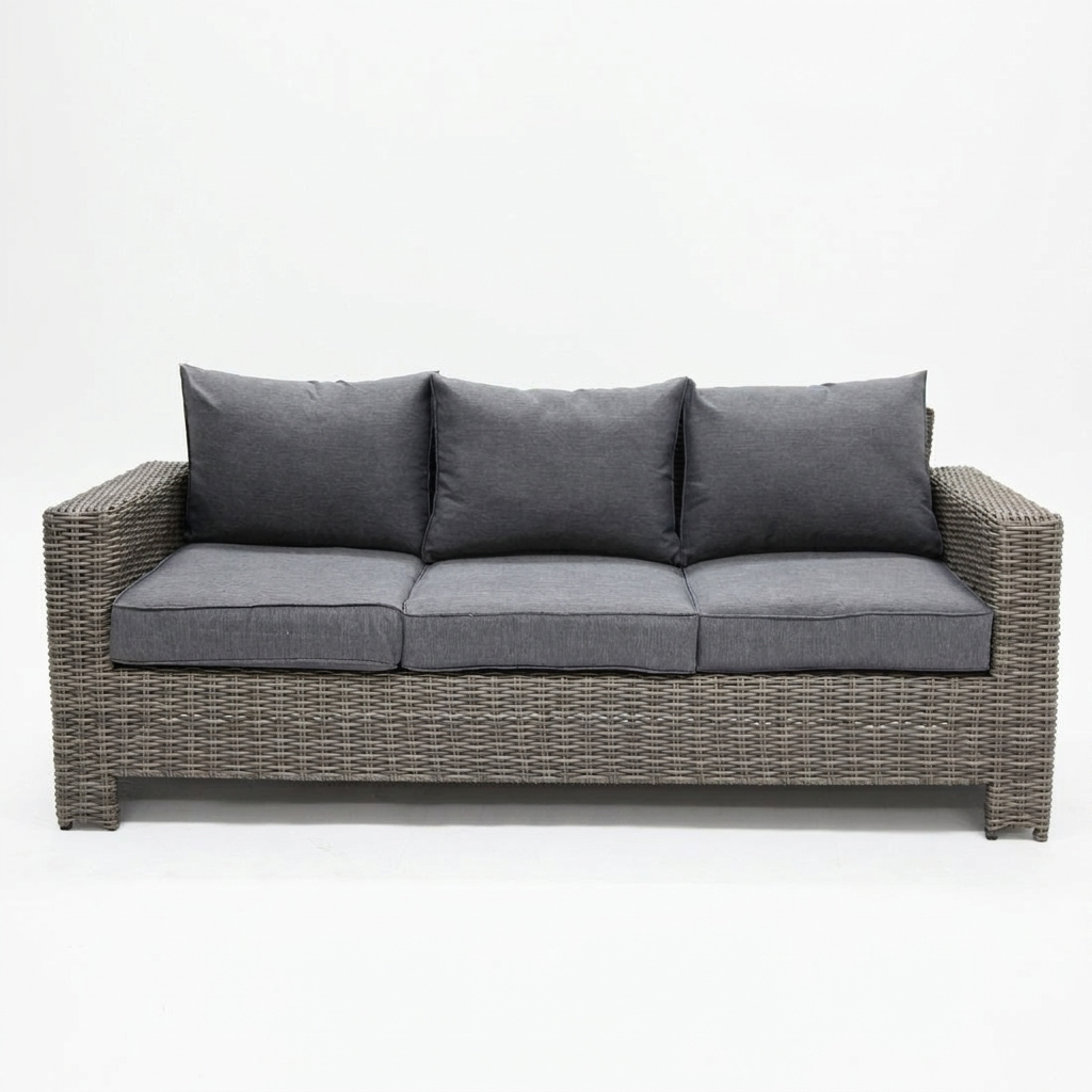 Banksia 3 Seat Sofa - Grey Storm — front view