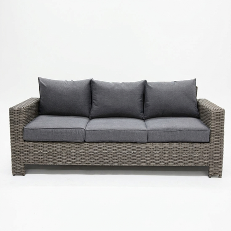 Banksia 3 Seat Sofa - Grey Storm — front view