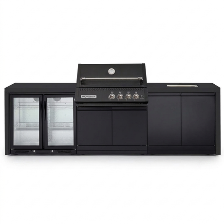 Crossray Xplor Bas BBQ Outdoor Kitchen GD4KB-06 - Black — front view