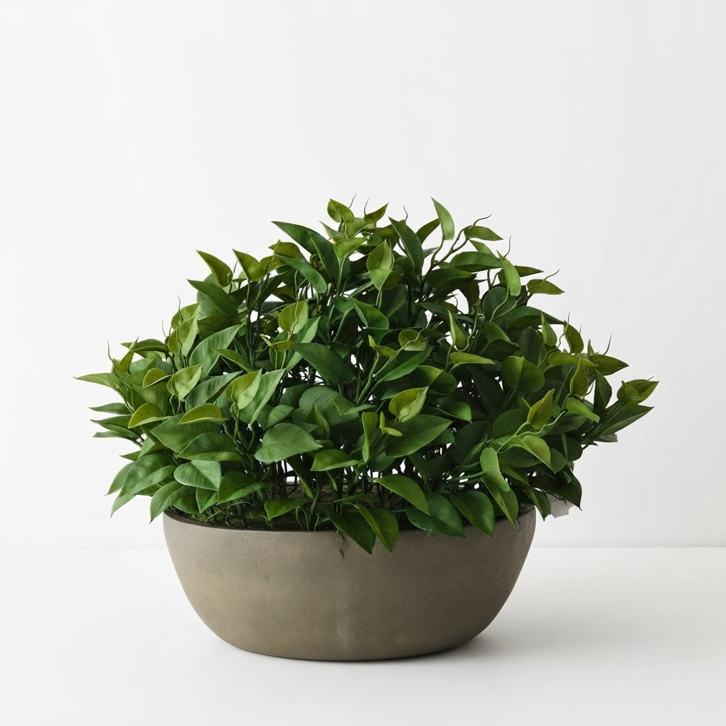 Philodendron Plant in Bowl — front view