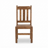 Teak Carved Side Chair — front view