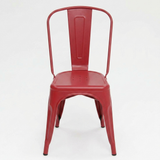 Paris Tolix Chair - Red — front view