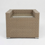 Amani Corner Table - Driftwood — front view