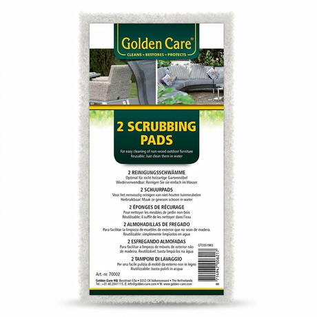 Golden Care Scrubbing Pad - White — front view