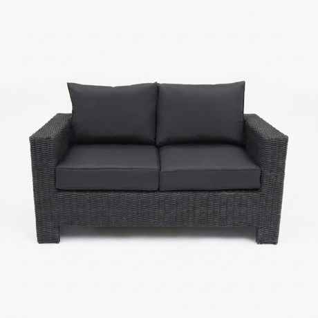 Banksia 2 Seat Sofa - Black Charcoal — front view
