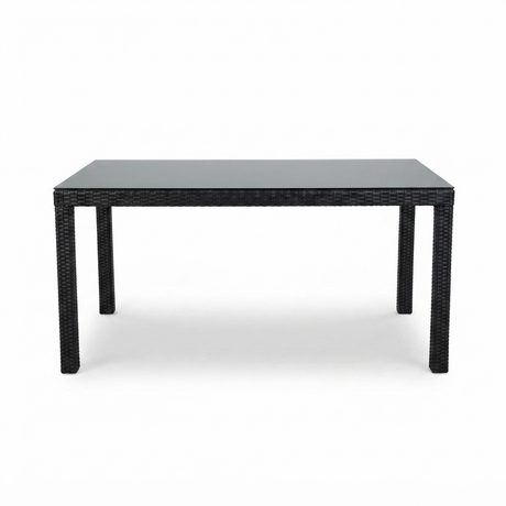 Amani 160cm Dining Table - Black — front view