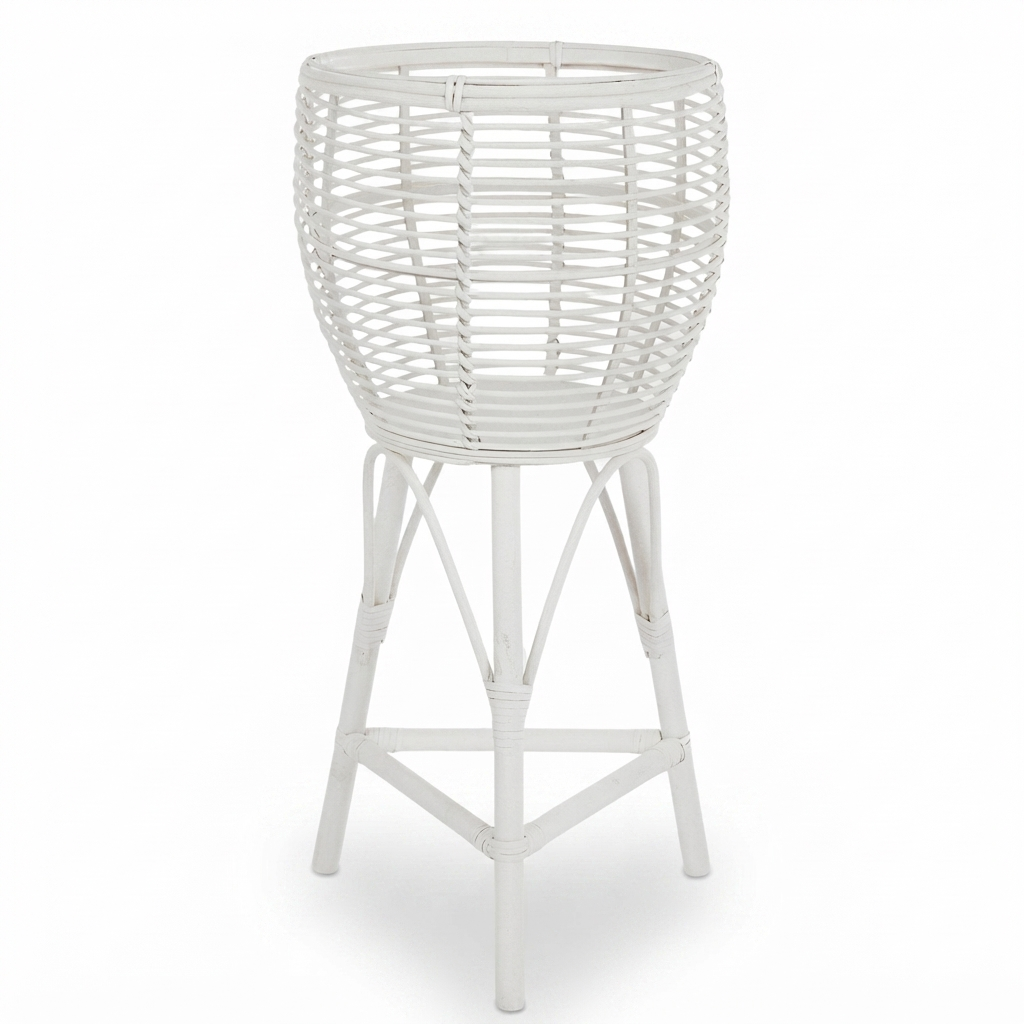 Amiri Rattan Planter Stand - Large — front view