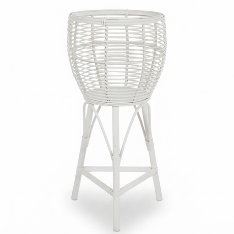 Amiri Rattan Planter Stand - Large — front view