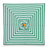 Replacement Canopy for 2m Aluminium Umbrella - Green and White Stripe — front view