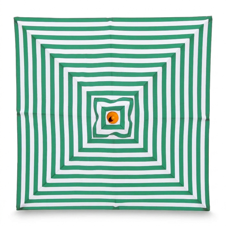 Replacement Canopy for 2m Aluminium Umbrella - Green and White Stripe — front view
