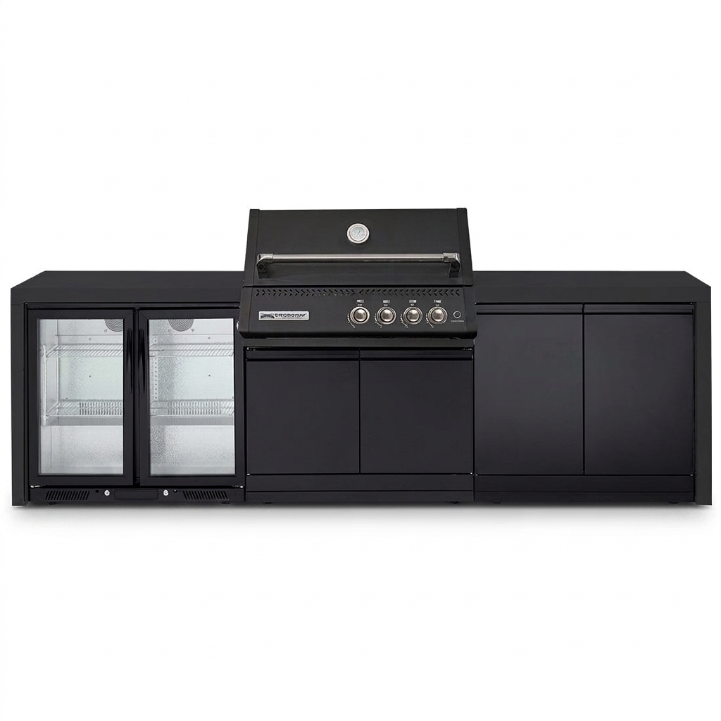 Crossray Xplor Bas BBQ Outdoor Kitchen GD4KB-05 - Black — front view