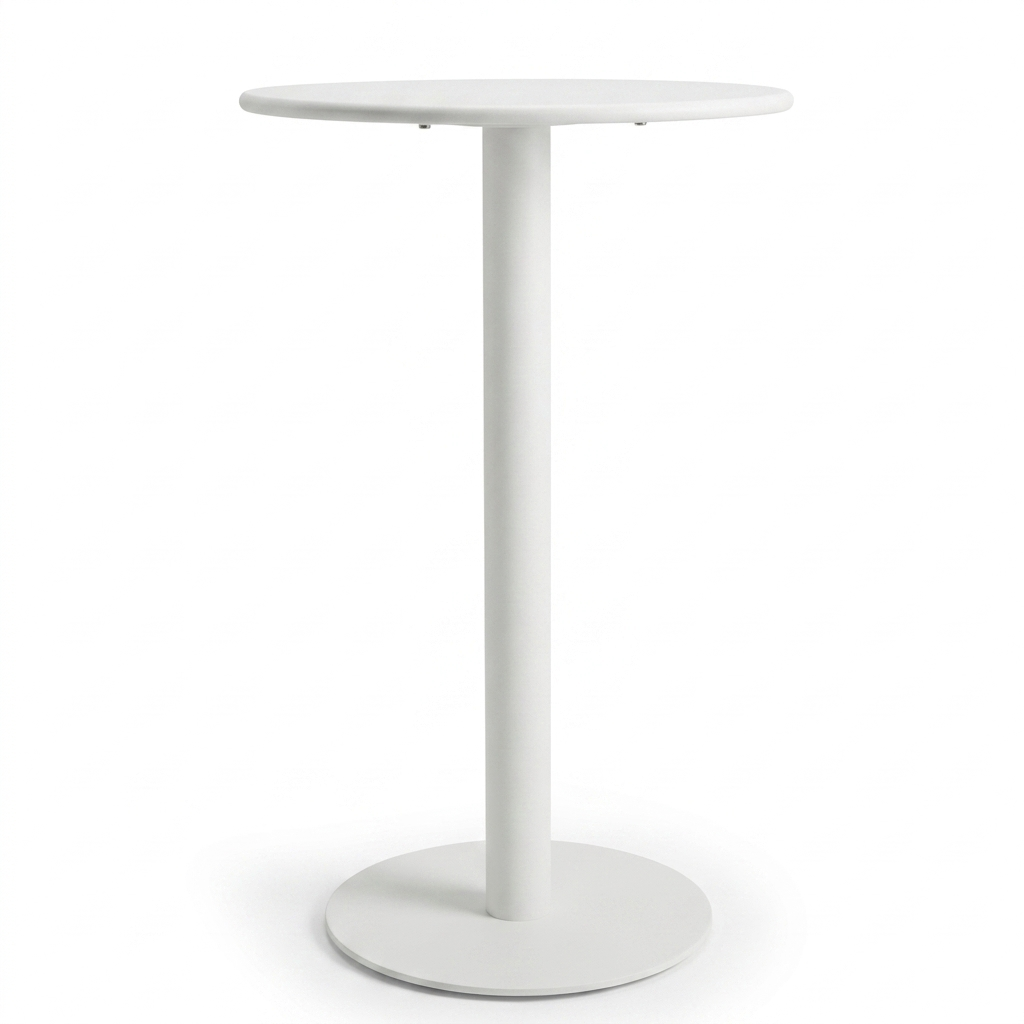Kenty Bar Table 600mm White — front view