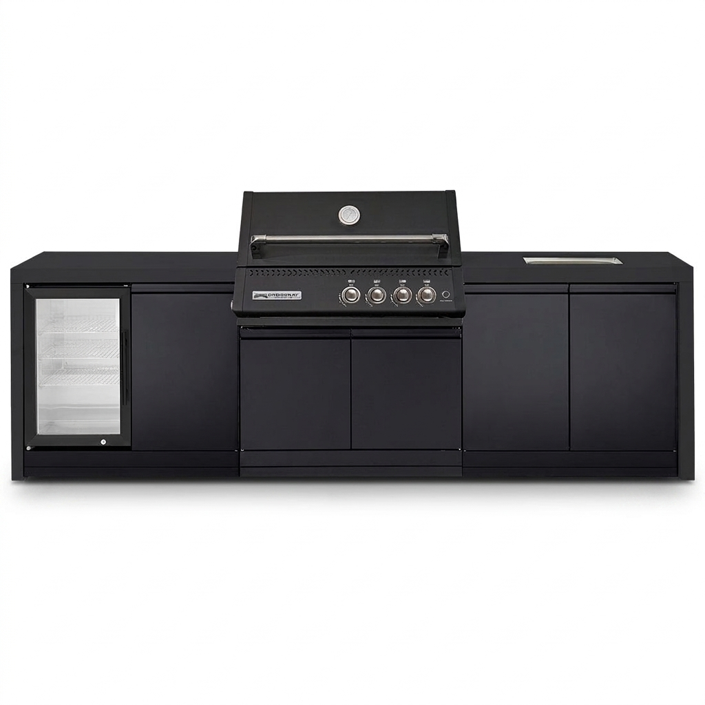 Crossray Xplor Bas BBQ Outdoor Kitchen GD4KB-04 - Black — front view