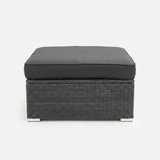 Amani Small Storage Black Char Ottoman — front view
