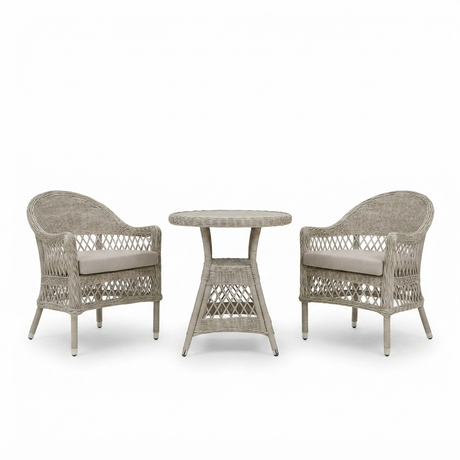 Cronulla Wicker Patio Set — front view