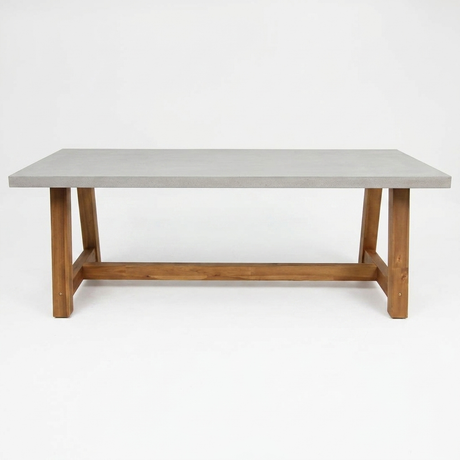 Charlotte 240cm Polystone Dining Table — front view
