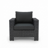 Banksia Armchair - Black Charcoal — front view