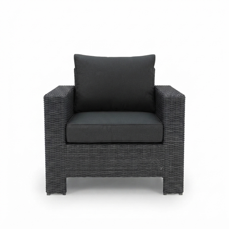 Banksia Armchair - Black Charcoal — front view