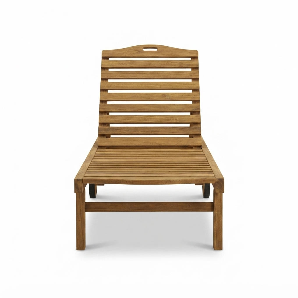 Teak Sunlounge — front view