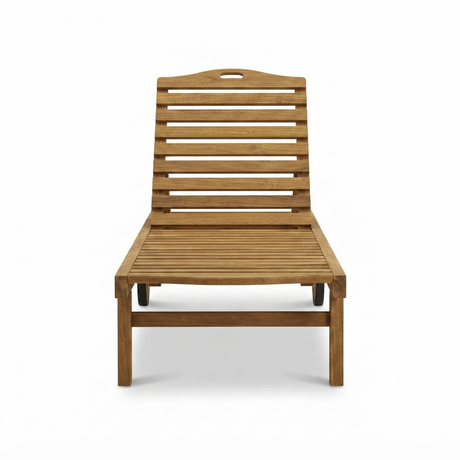 Teak Sunlounge — front view