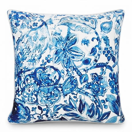 Blue Garden 45x45 Outdoor Cushion — front view
