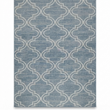 Jinju Blue Trellis Polypropylene - Outdoor Rug — front view