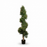 Red Day Leaf Spiral - Artificial Plant (1.4m) — front view