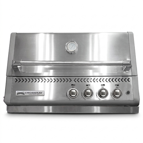 Crossray Xplor 4 Burner Stainless Steel In-Built Barbecue TCX4FL — front view