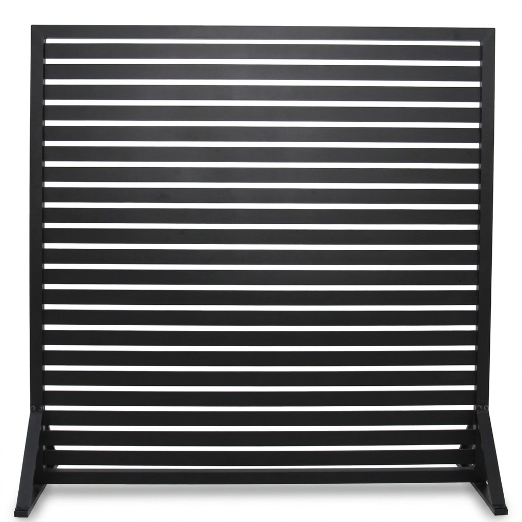 Privacy Screen 180cm x 183cm - Black — front view