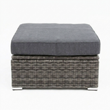 Amani Large Storage Ottoman - Grey Storm — front view