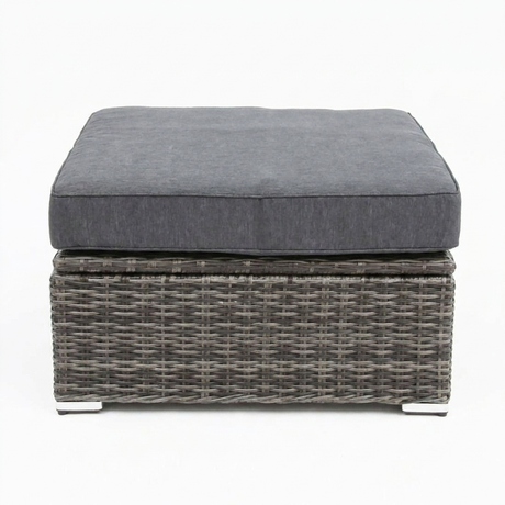 Amani Large Storage Ottoman - Grey Storm — front view