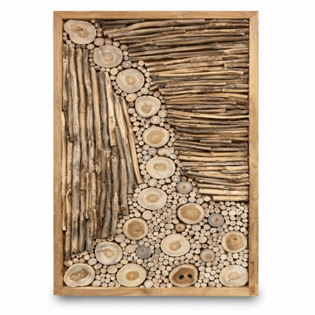 Teak Wall Art - Rumah — front view