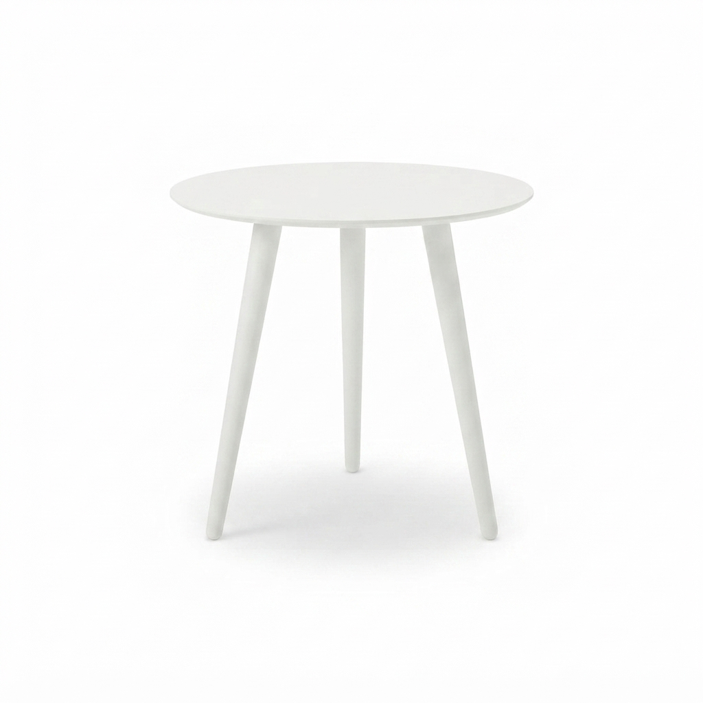 Syros Side Table - White — front view