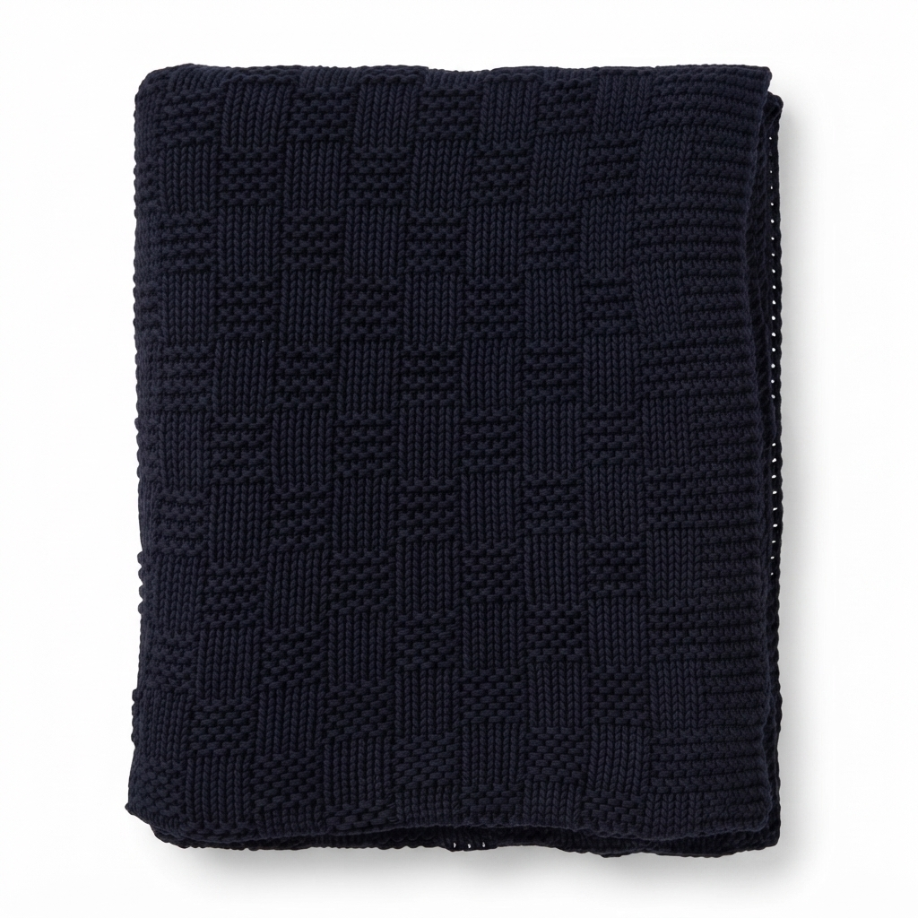 Throw - Oxford Navy (130 x 170cm) — front view