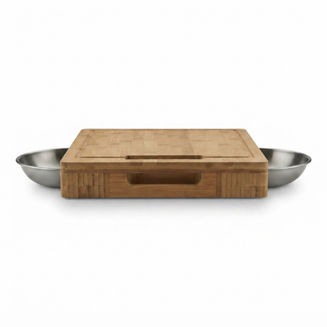 Pro Carving Cutting Board with Bowl — front view