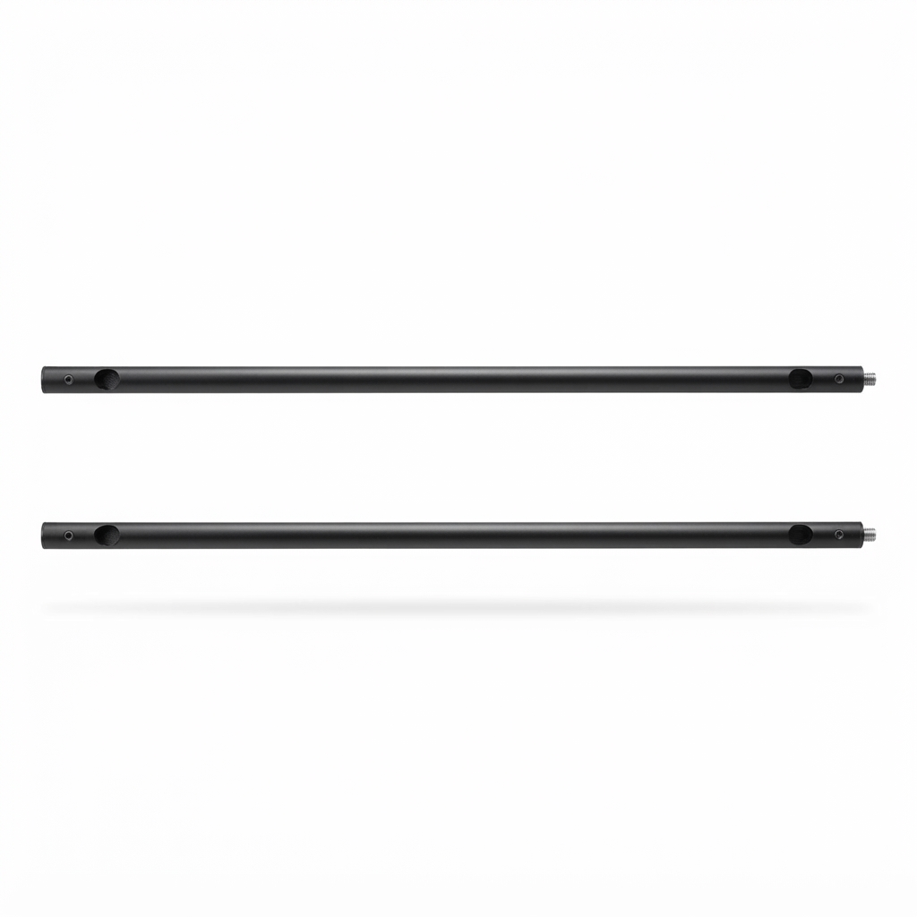 2pc Extension Mount Poles 1200mm - Black — front view